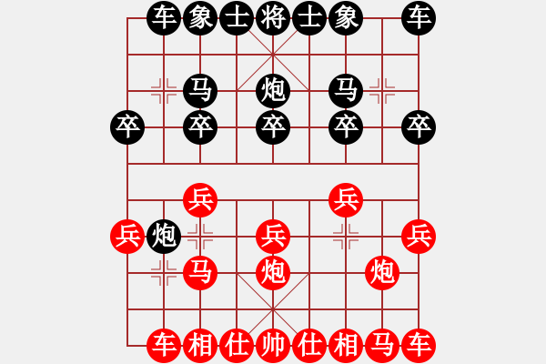 象棋棋谱图片：杨柳轻扬(3段)-胜-舒城名手(1段) - 步数：10 