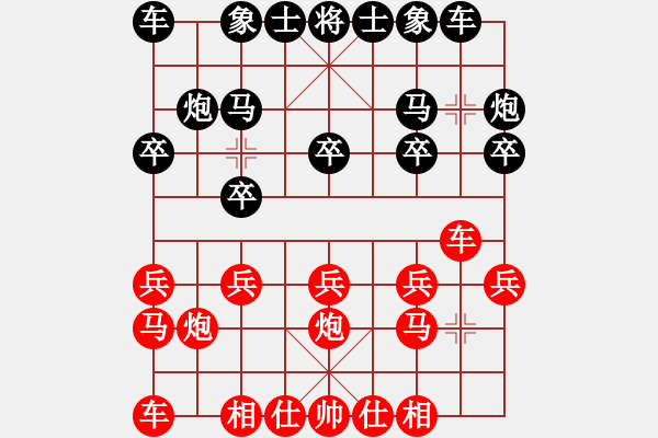 象棋棋譜圖片：第九輪第一臺(tái)楊國棟先和張志國 - 步數(shù)：10 