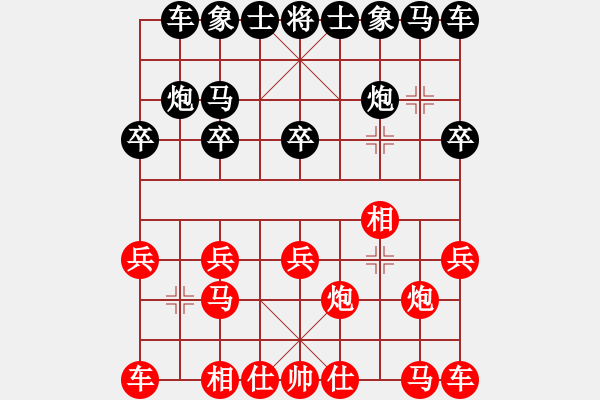 象棋棋譜圖片：知音z紅負葬心【仙人指路對卒底炮】 - 步數(shù)：10 