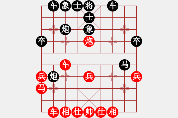 象棋棋譜圖片：去棋中論壇(月將)-勝-小熊貓瞇(9段) - 步數(shù)：30 