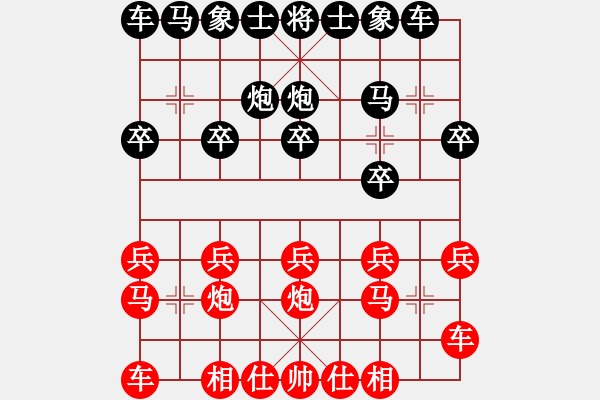 象棋棋譜圖片：熱血盟★和仔[紅] -VS- 熱血盟●溫柔一刀[黑] - 步數(shù)：10 