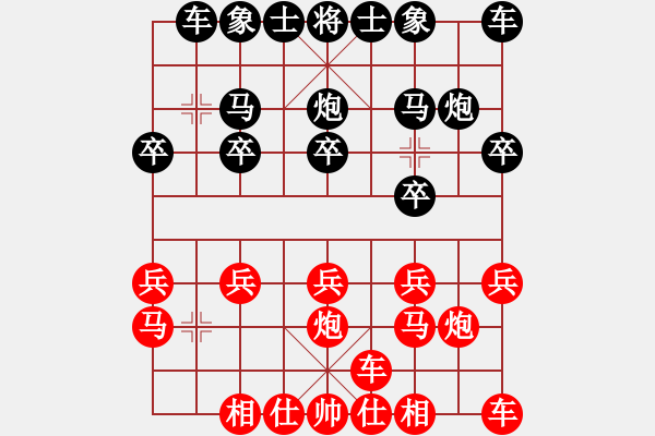 象棋棋譜圖片：預覽棋盤馬三進四 - 步數：10 