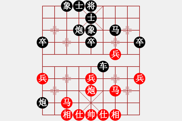 象棋棋譜圖片：趙利琴     先勝 洪磊鑫     - 步數(shù)：40 