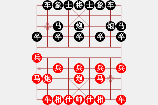 象棋棋譜圖片：列炮13 七路炮應(yīng)橫車控肋左馬屯邊 變7 - 步數(shù)：10 