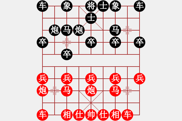 象棋棋譜圖片：中炮對(duì)上士 - 步數(shù)：10 