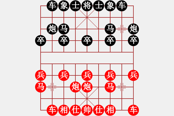 象棋棋譜圖片：云庫測(cè)試(玉泉)-和-中華象棋神(玉泉)中炮對(duì)左三步虎 - 步數(shù)：10 