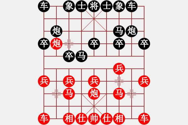 象棋棋谱图片：张培俊 先和 朱志全 - 步数：10 