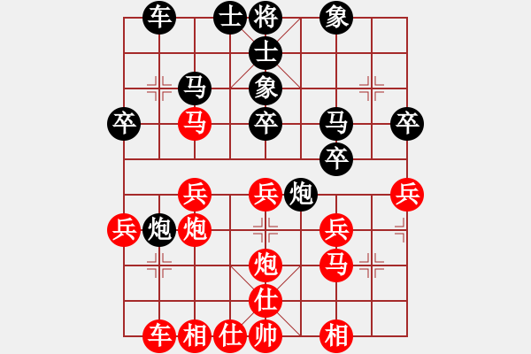 象棋棋譜圖片：東萍DhtmlXQ動態(tài)棋盤FLASH版，東萍象棋網(wǎng)版權(quán)所有 - 步數(shù)：30 