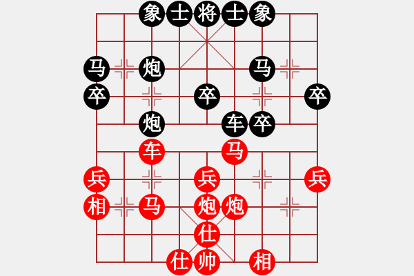 象棋棋譜圖片：★棋壇尊者★[407612993] -VS- 高手[2854793148] - 步數(shù)：30 