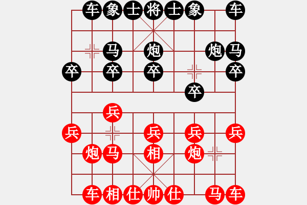 象棋棋譜圖片：小心哥的炮 和 qinyiqiang - 步數(shù)：10 