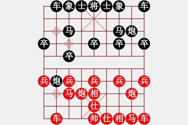 象棋棋譜圖片：魯大將軍紅負(fù)葬心【仕角炮對(duì)進(jìn)７卒】 - 步數(shù)：10 