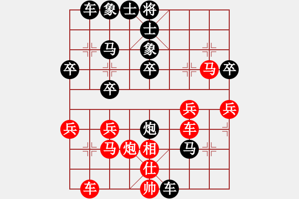 象棋棋譜圖片：魯大將軍紅負(fù)葬心【仕角炮對(duì)進(jìn)７卒】 - 步數(shù)：36 