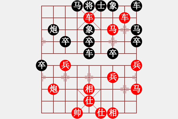 象棋棋譜圖片：葬心紅勝瘋非煙【仕角炮局】 - 步數(shù)：33 