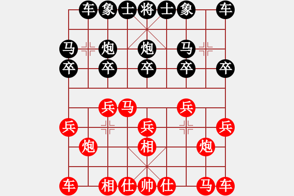 象棋棋譜圖片：北極以北(月將)-勝-去棋中論壇(日帥) - 步數(shù)：10 