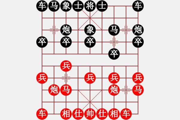 象棋棋譜圖片：Cplasf 先勝 網(wǎng)絡(luò)2級(jí)棋手-大圣 - 步數(shù)：10 