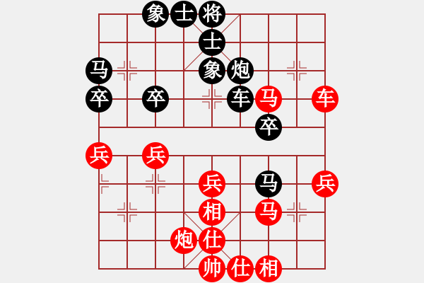 象棋棋譜圖片：ゞ☆愛你ゞ[紅] -VS- 軍旗王子[黑] - 步數(shù)：40 