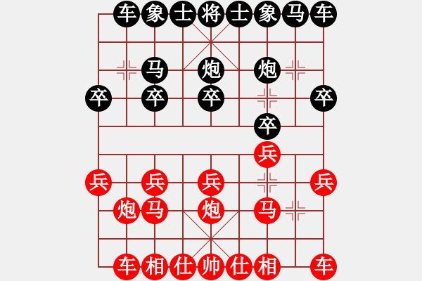 象棋棋譜圖片：lyynjkw[紅] -VS- 阿木[黑] - 步數(shù)：10 