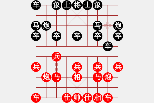 象棋棋譜圖片：小河情深 [紅] -VS- 陽(yáng)光石頭[黑] - 步數(shù)：10 