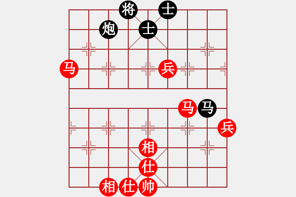 象棋棋譜圖片：無車平淡 破象架空頭 - 步數(shù)：77 