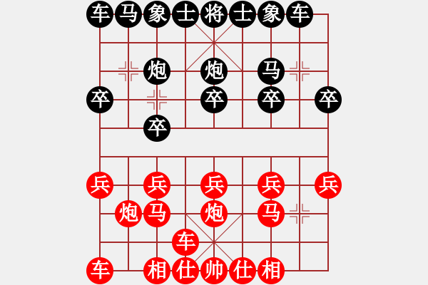 象棋棋譜圖片：五、炮2平3 - 步數(shù)：10 