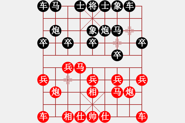 象棋棋譜圖片：3699局 A20-飛相對(duì)左士角炮-旋風(fēng)九專雙核 紅先負(fù) 小蟲引擎25層 - 步數(shù)：10 