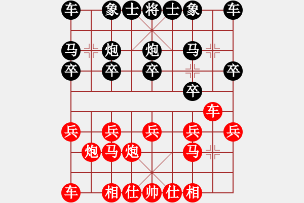 象棋棋譜圖片：北京 楊飛 和 湖南 周章筱 - 步數(shù)：10 