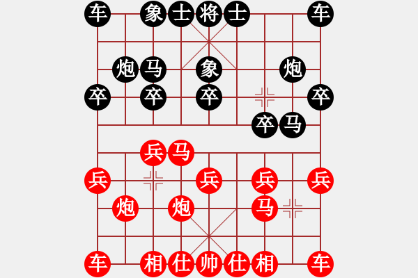 象棋棋譜圖片：仙人指路（紅過宮炮）紅勝 - 步數(shù)：10 