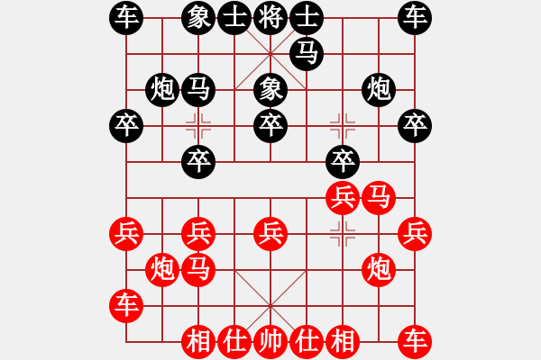 象棋棋谱图片：2011年北京市房山区象棋邀请赛 北京 邢来宝 红先和 北京 贾俊 - 步数：10 