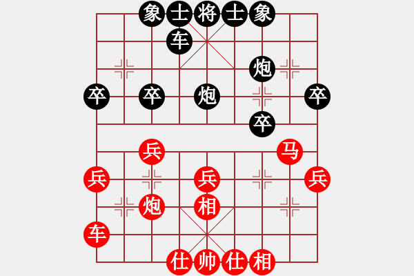 象棋棋譜圖片：弈網(wǎng)棋緣(日帥)-和-聖手飛刀(天帝) - 步數(shù)：30 