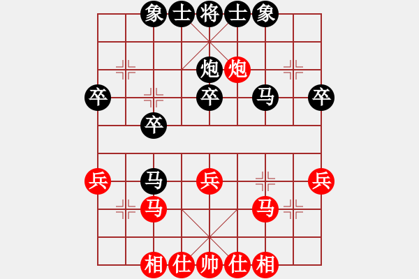 象棋棋譜圖片：悟道于棋(8級(jí))-負(fù)-南征北討(1段) - 步數(shù)：30 