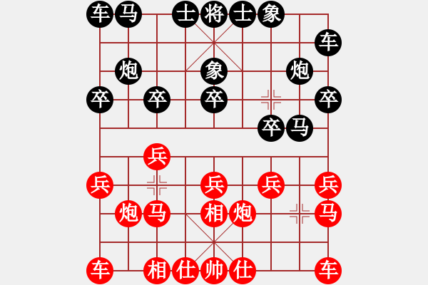 象棋棋譜圖片：執(zhí)后-對(duì)兵局 - 步數(shù)：10 