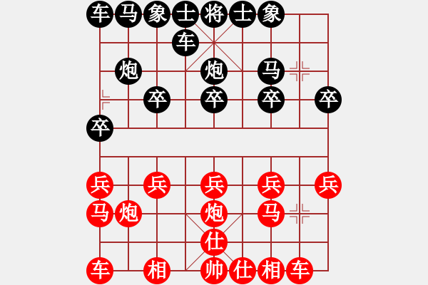 象棋棋譜圖片：樂樂[460279830] -VS- 橫才俊儒[292832991] （未加思索） - 步數(shù)：10 