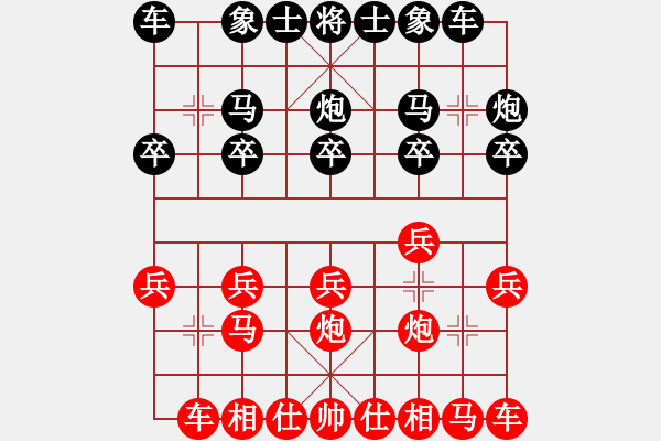 象棋棋谱图片：鹏飞免费引擎     先胜    天天象棋人机特大 - 步数：10 