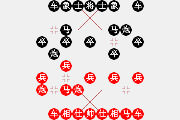 象棋棋譜圖片：昆侖 VS 良民(神一) E45 對兵互進右馬局 紅邊炮 - 步數(shù)：10 