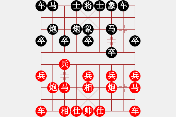 象棋棋譜圖片：煙臺路邊棋(4段)-和-漁樵居士(4段) - 步數(shù)：10 