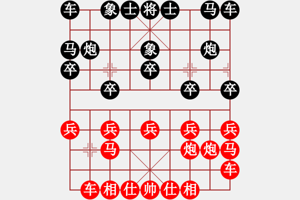 象棋棋譜圖片：一線之間[2633993492] -VS- 路人甲[254588879] - 步數(shù)：10 