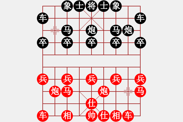 象棋棋譜圖片：心情一百[285298571] -VS- 橫才俊儒[292832991] - 步數(shù)：10 