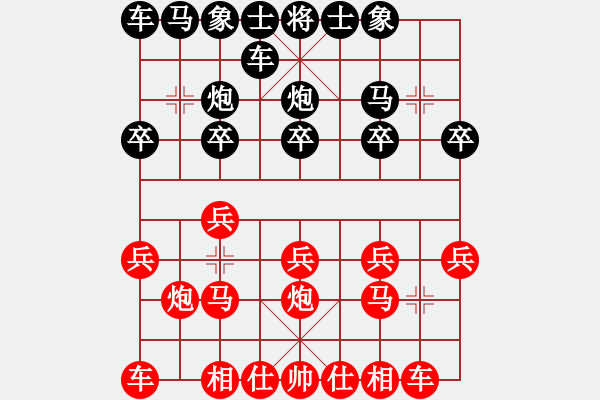 象棋棋譜圖片：順炮局(業(yè)三升業(yè)四評測對局)我先勝 - 步數(shù)：10 