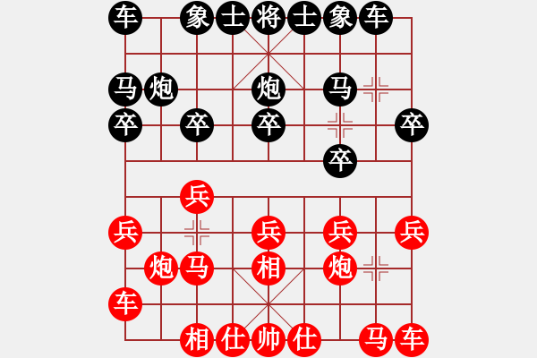 象棋棋谱图片：王少生 先和 金松 - 步数：10 