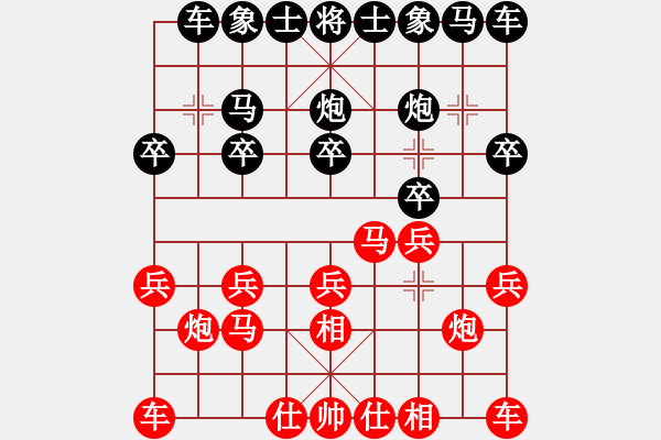 象棋棋譜圖片：飛相對中炮 開局隨手致失利 云霄【紅】負(fù) 老楊 - 步數(shù)：10 