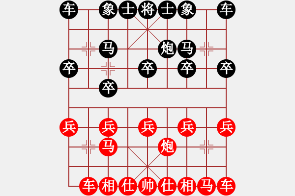 象棋棋谱图片：16055229945[红] -VS- bbboy002[黑] - 步数：10 