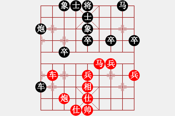 象棋棋譜圖片：五七炮專集之紅平右肋車黑兌邊卒通車8 - 步數(shù)：40 