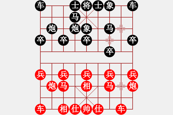 象棋棋譜圖片：SKY[769733093] -VS- 棋道39279018[848797330] - 步數(shù)：10 