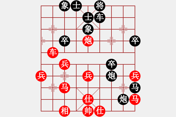 象棋棋譜圖片：林中鳥(niǎo)(9段)-負(fù)-差軟加差機(jī)(3段)中炮過(guò)河車(chē)互進(jìn)七兵對(duì)屏風(fēng)馬飛象 - 步數(shù)：40 