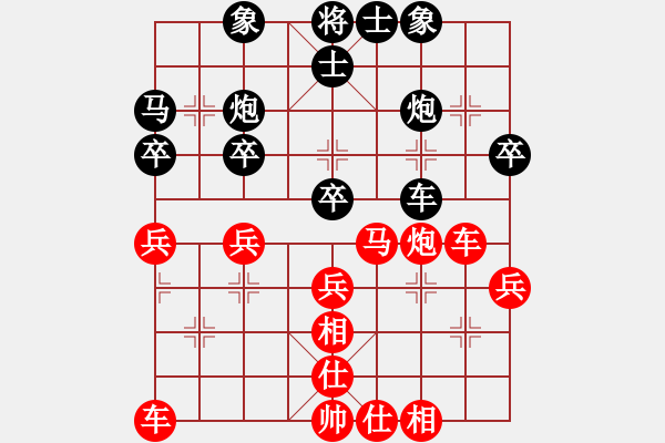 象棋棋譜圖片：天天象棋力評(píng)測(cè)月兒業(yè)5-3先勝章子湖業(yè)5-32018·2·8 - 步數(shù)：40 