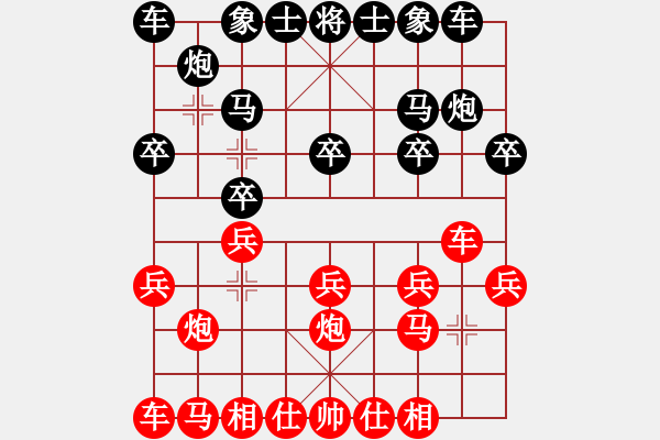 象棋棋譜圖片：象棋兵法之二屏風(fēng)馬篇：中炮巡河車對(duì)屏風(fēng)馬(05) - 步數(shù)：10 