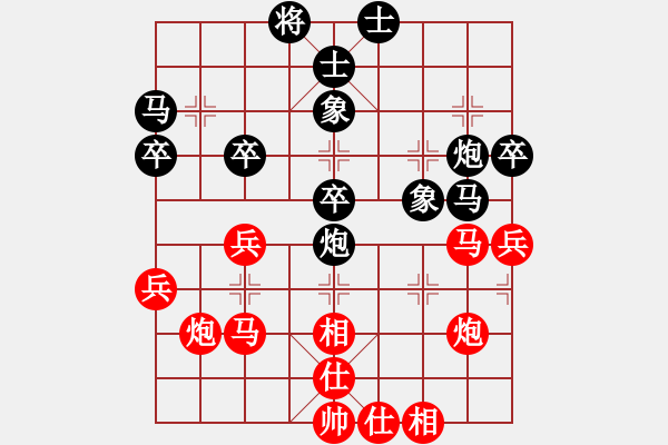 象棋棋譜圖片：尋菊(9級(jí))-和-bbboy002(7級(jí)) - 步數(shù)：40 