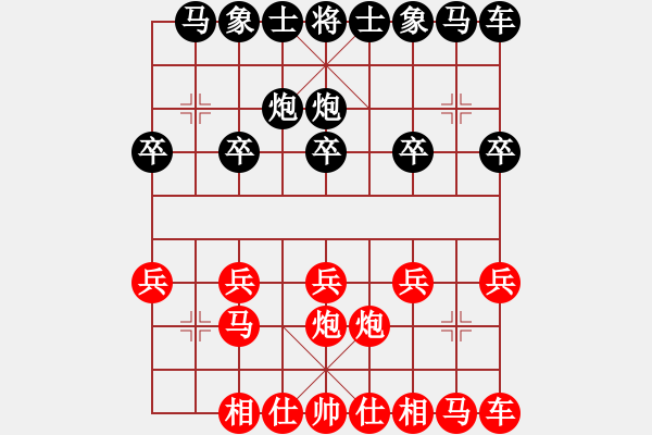 象棋棋譜圖片：列炮局（我先勝Q(mào)Q校尉） - 步數(shù)：10 