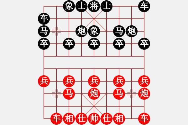 象棋棋譜圖片：紅炮八平五黑馬8進7（5） - 步數(shù)：10 