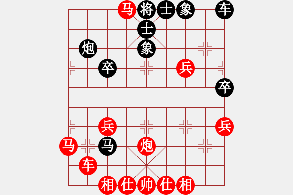 象棋棋譜圖片：金鉤炮[紅] -VS- 老人家[黑] B11中炮對士角炮轉(zhuǎn)單提馬 - 步數(shù)：40 